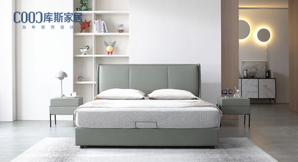 【新品上市丨KD3262】淡雅绿科技布软床，打造简约宁静卧室